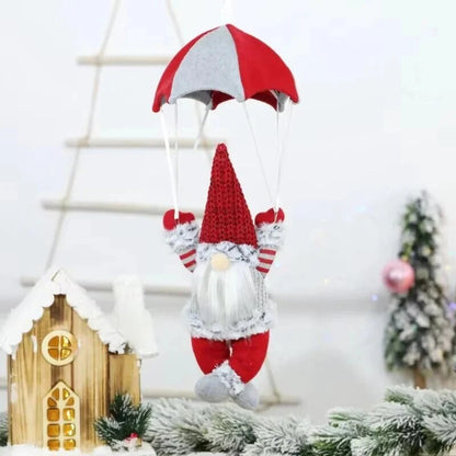 Parachute Father Christmas Ornament – plush, two colours