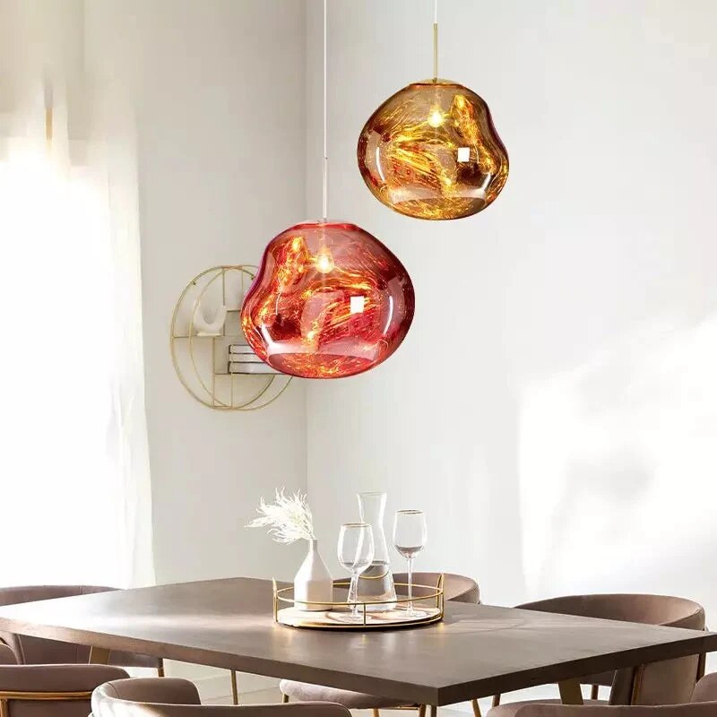 Pendant Light – organic globe design, metal, three sizes