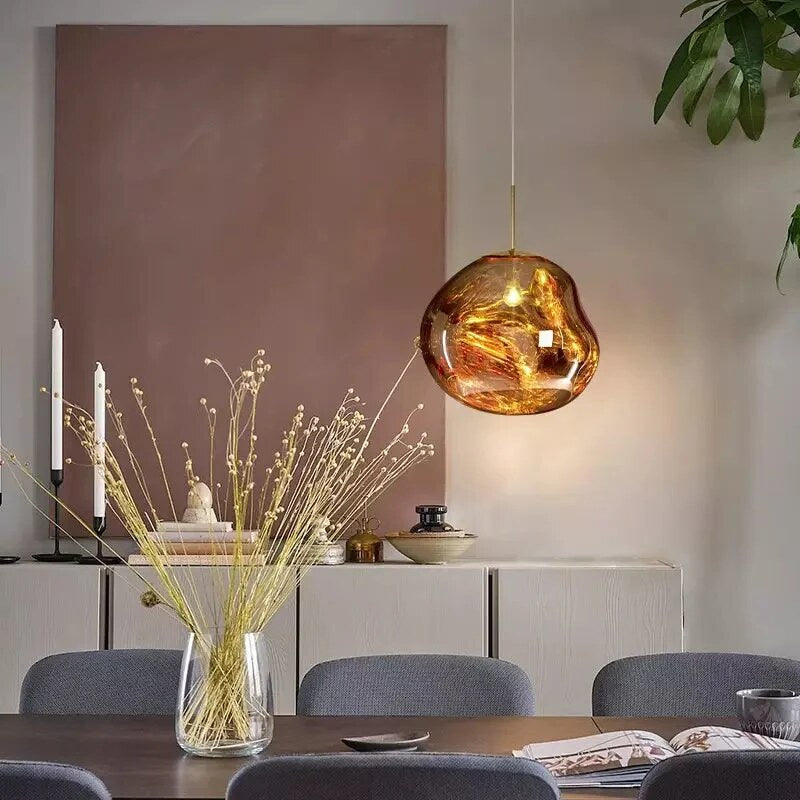 Pendant Light – organic globe design, metal, three sizes