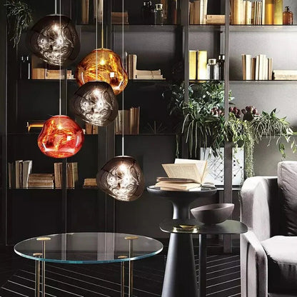 Pendant Light – organic globe design, metal, three sizes