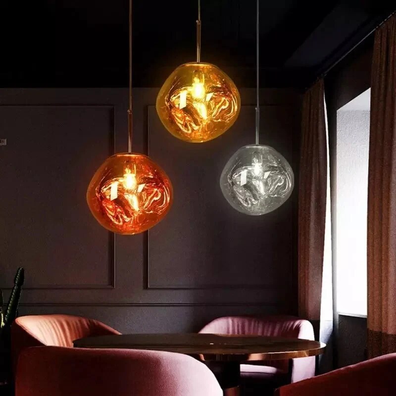 Pendant Light – organic globe design, metal, three sizes