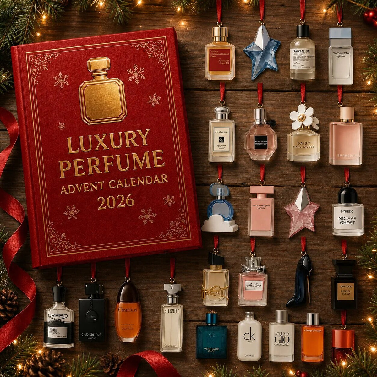 Perfume Advent Calendar – decorative ornaments, 24 designs