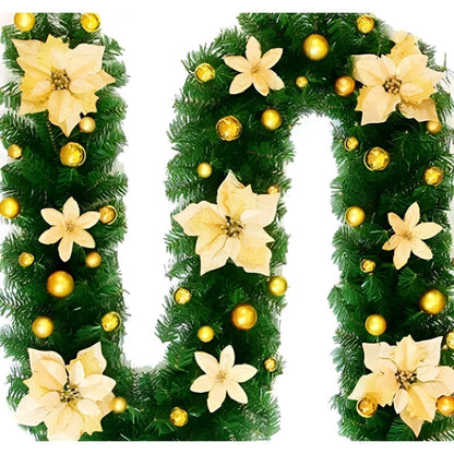 Poinsettia Fir Garland