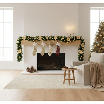 Poinsettia Fir Garland