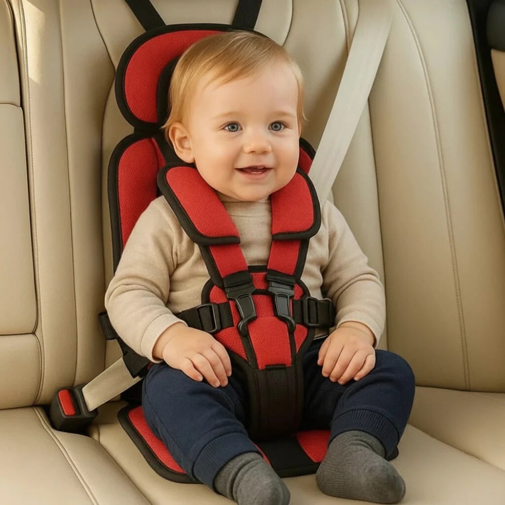 Portable Car Seat Booster – compact travel design, 5-point harness