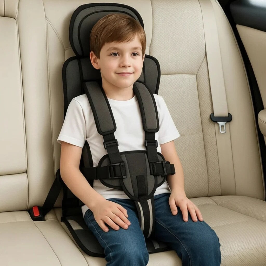 Portable Car Seat Booster – compact travel design, 5-point harness
