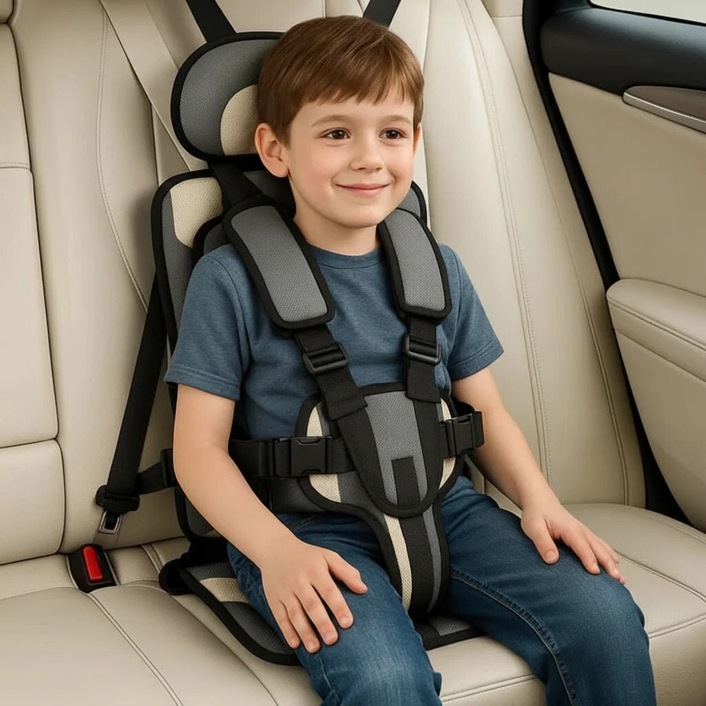 Portable Car Seat Booster – compact travel design, 5-point harness
