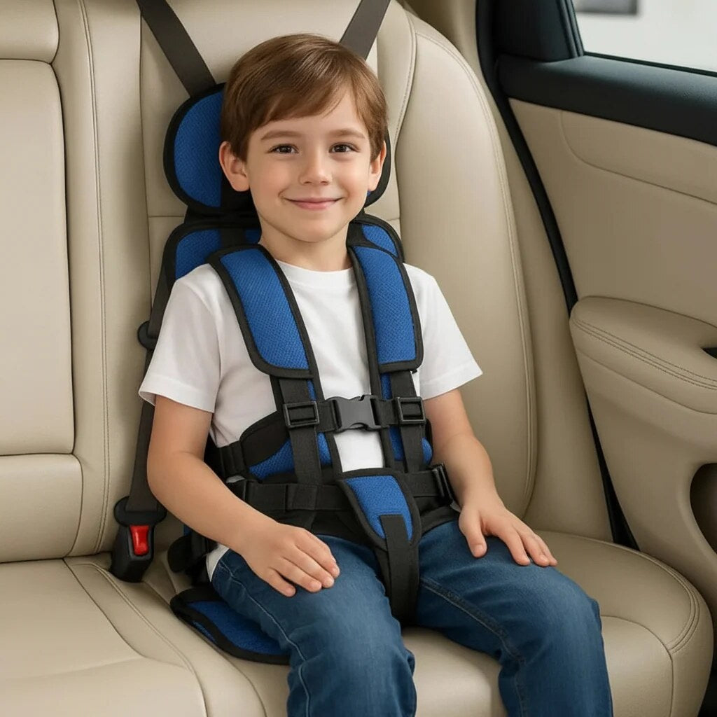 Portable Car Seat Booster – compact travel design, 5-point harness