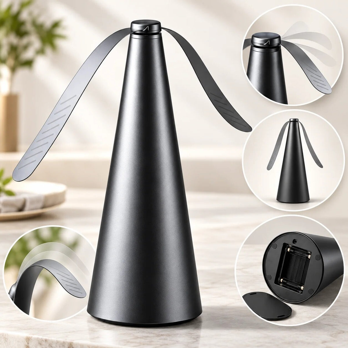 Portable Outdoor Fan – silent operation, battery-powered, lightweight