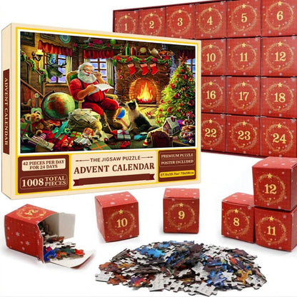 Jigsaw Puzzle Advent Calendar – 1008 pieces, one Christmas scene to build
