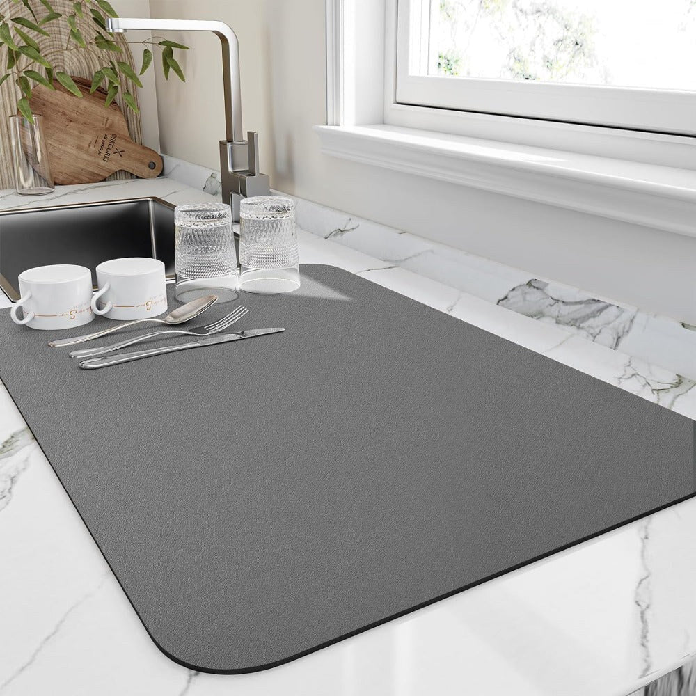 Quick-Dry Dish Mat – three-layer absorbent kitchen design