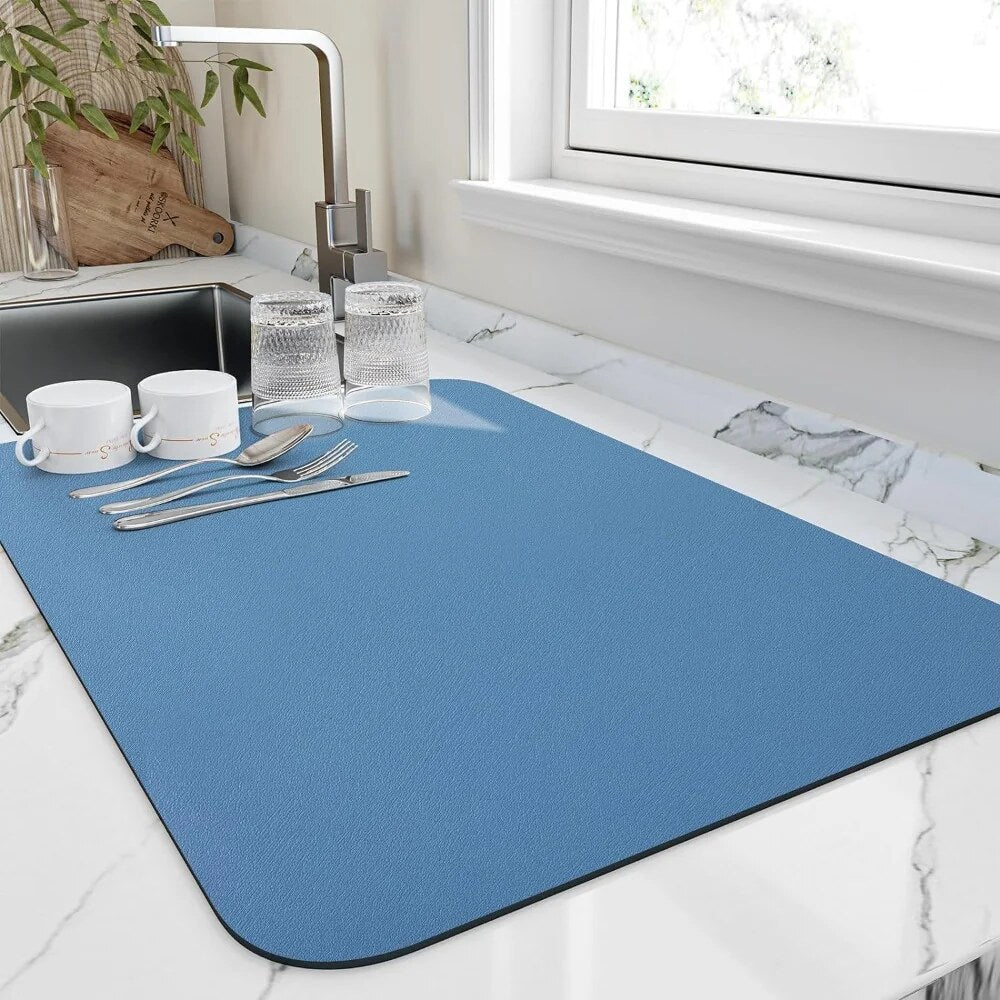 Quick-Dry Dish Mat – three-layer absorbent kitchen design