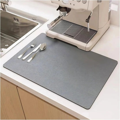 Quick-Dry Dish Mat – three-layer absorbent kitchen design