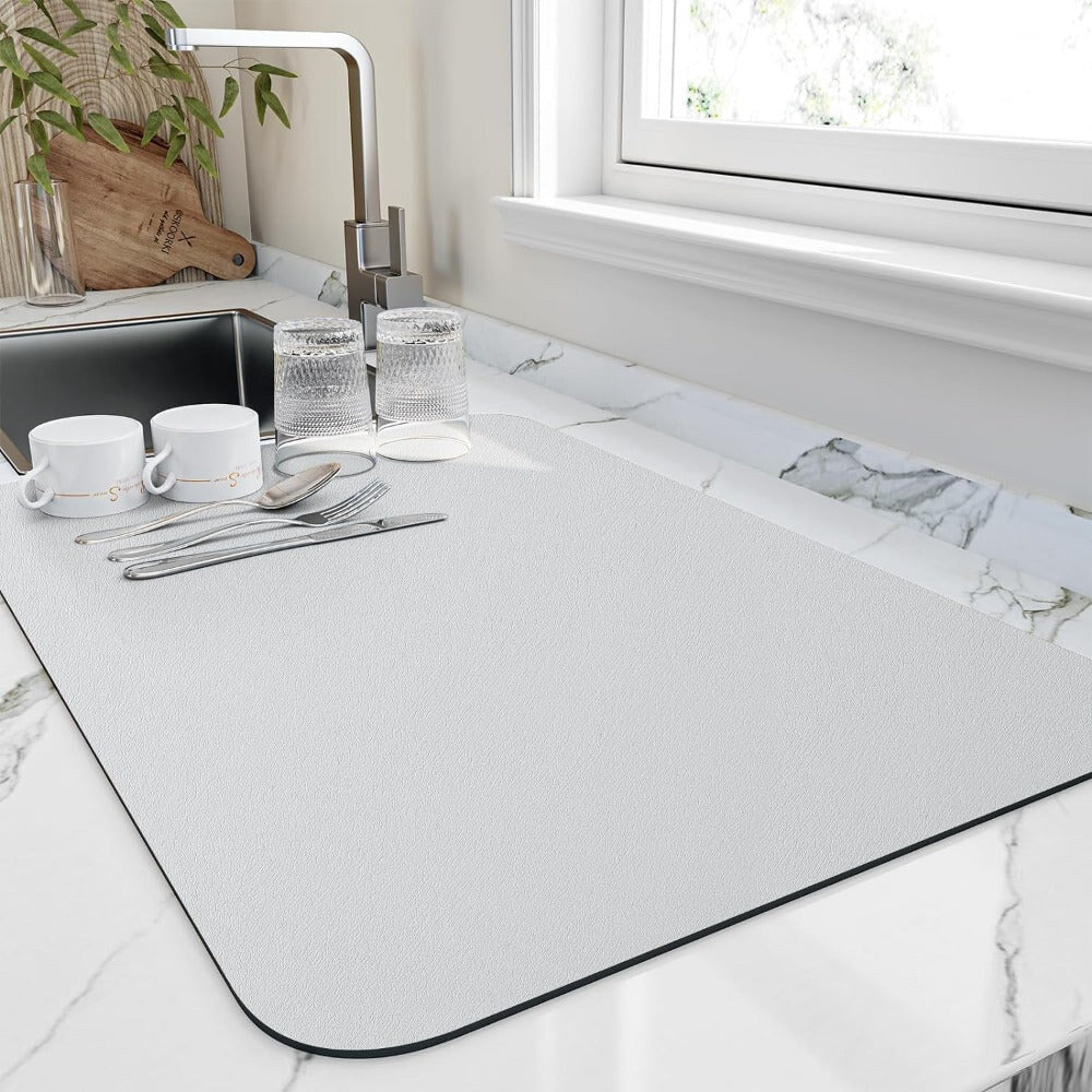 Quick-Dry Dish Mat – three-layer absorbent kitchen design