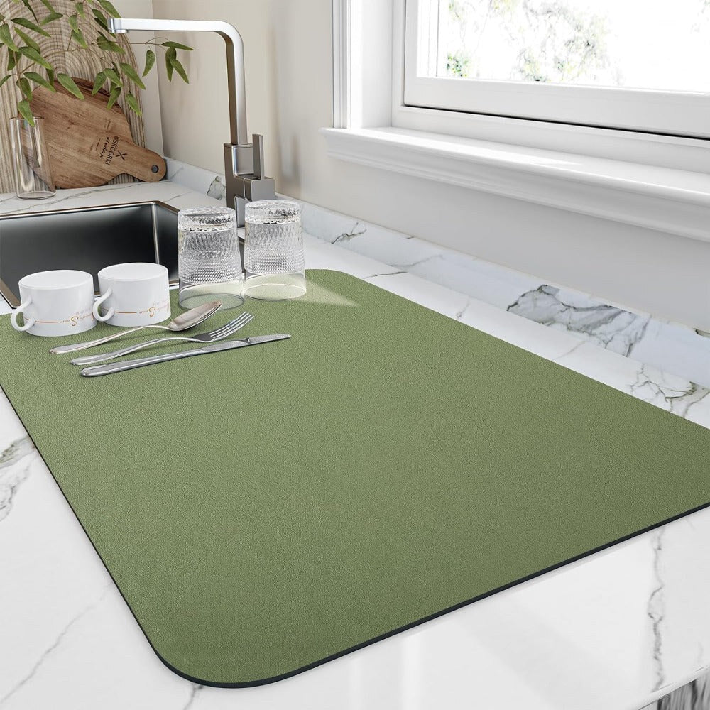 Quick-Dry Dish Mat – three-layer absorbent kitchen design