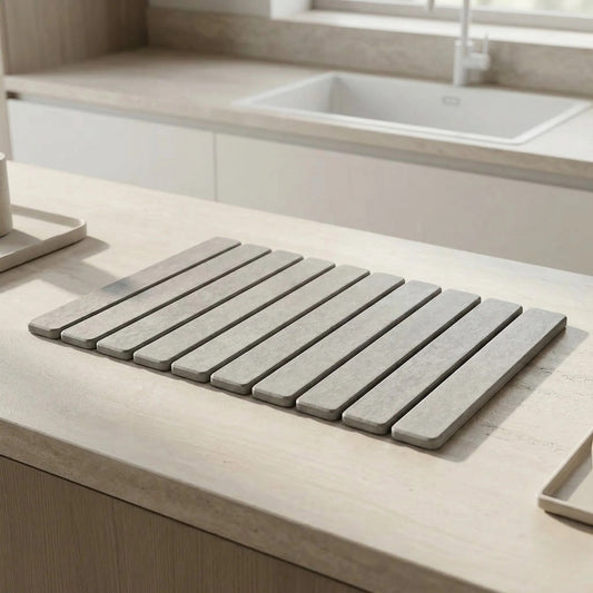 Quick-Dry Kitchen Mat – absorbs moisture, heat-resistant stone