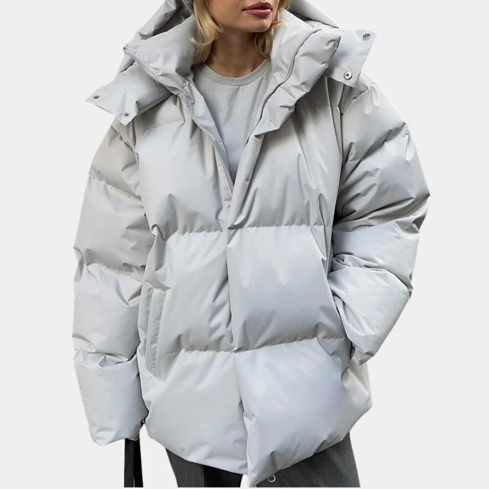 Quilted Puffer Jacket – lightweight, hood, practical pockets