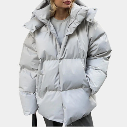 Quilted Puffer Jacket – lightweight, hood, practical pockets