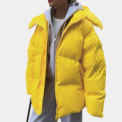 Quilted Puffer Jacket – lightweight, hood, practical pockets