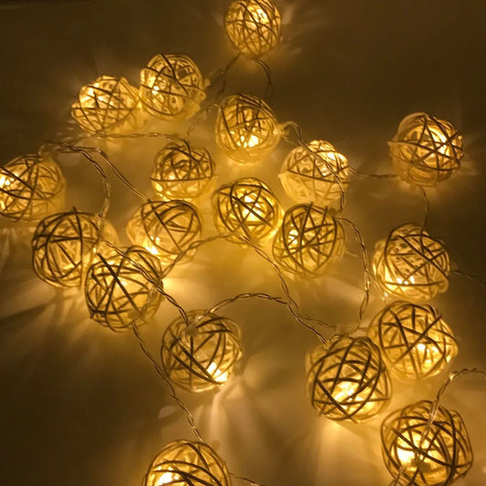 Rattan Ball Fairy Lights