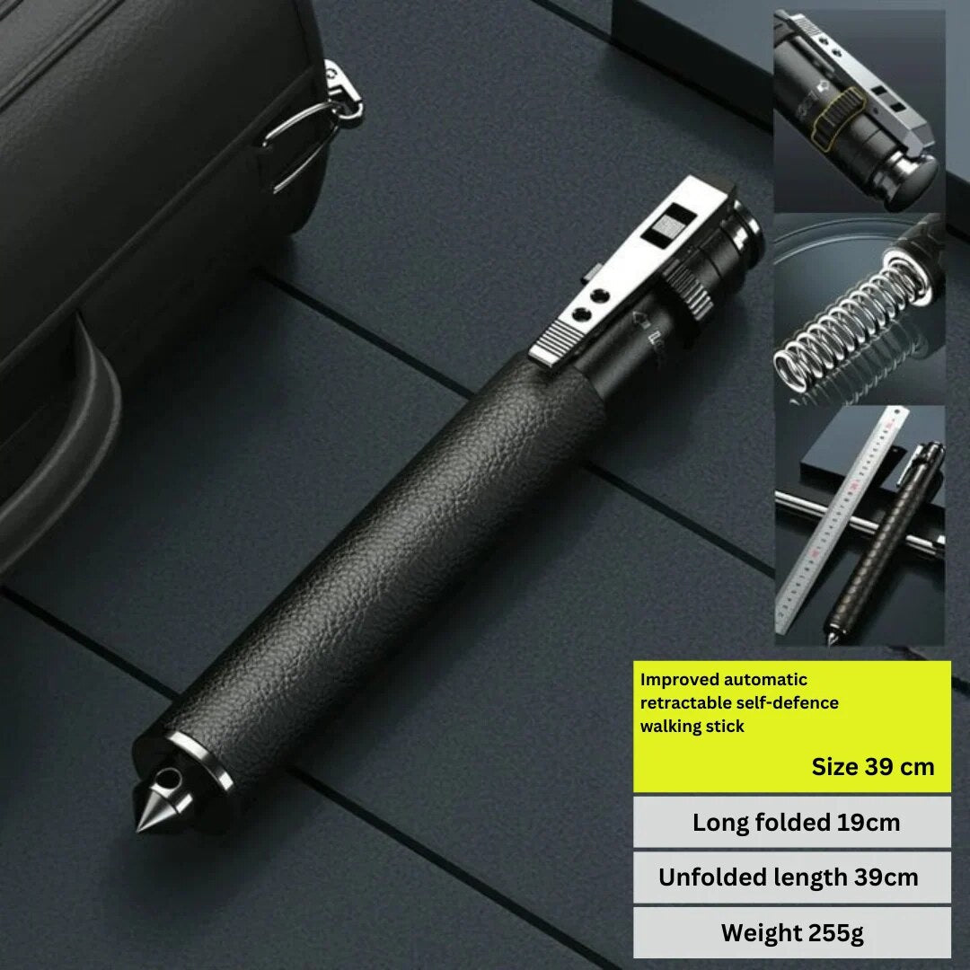 Retractable Walking Stick – self-defence ready, rust-resistant alloy