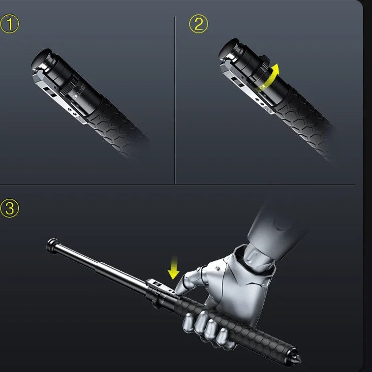 Retractable Walking Stick – self-defence ready, rust-resistant alloy
