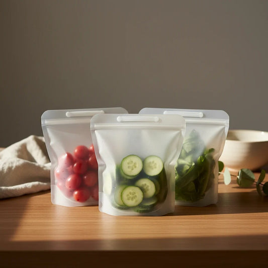 Reusable Silicone Food Storage Bags – airtight, leak-resistant, set of 10
