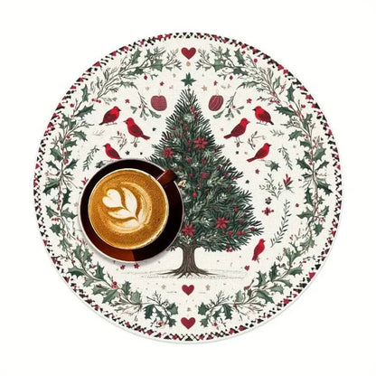 Round Christmas Placemats