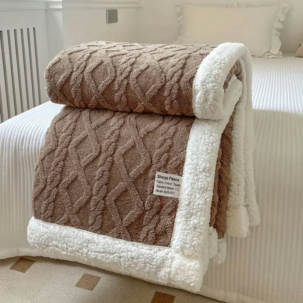 Sherpa Throw – reversible design, soft fleece, multiple sizes