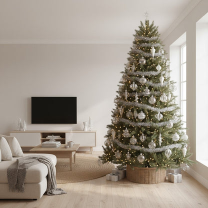Silver and White Tree Baubles