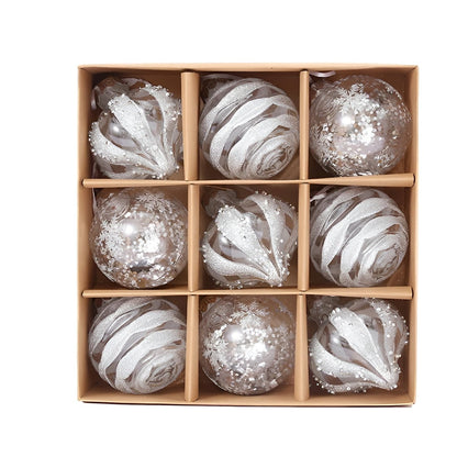 Silver and White Tree Baubles