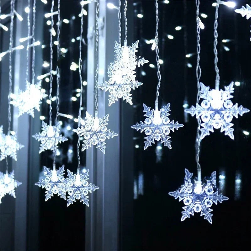 Snowflake or Icicle Curtain Lights