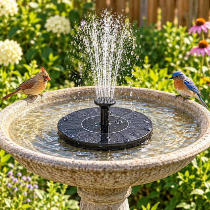 Solar Bird Bath Fountain – outdoor, sun-powered, low maintenance
