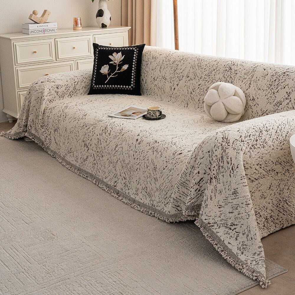 Speckled Chenille Couch Cover – protective fabric, five sizes