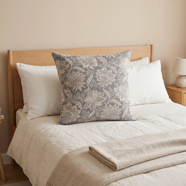 Textured throw pillow – floral, woven tweed, striped faux fur
