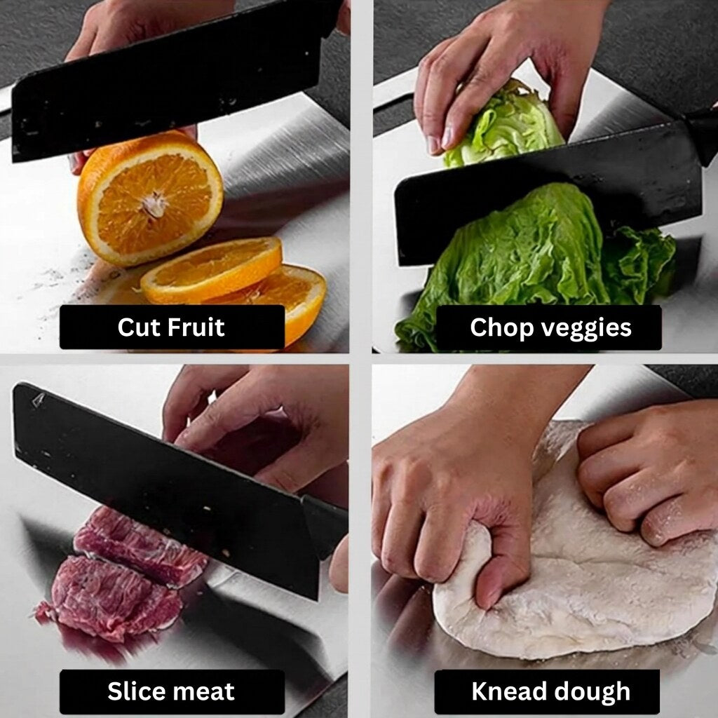 Titanium Cutting Board – medical-grade, non-porous, lightweight