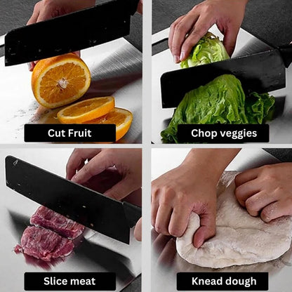 Titanium Cutting Board – medical-grade, non-porous, lightweight