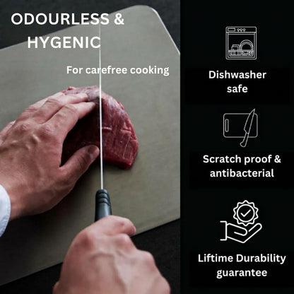 Titanium Cutting Board – medical-grade, non-porous, lightweight