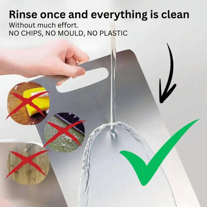 Titanium Cutting Board – medical-grade, non-porous, lightweight