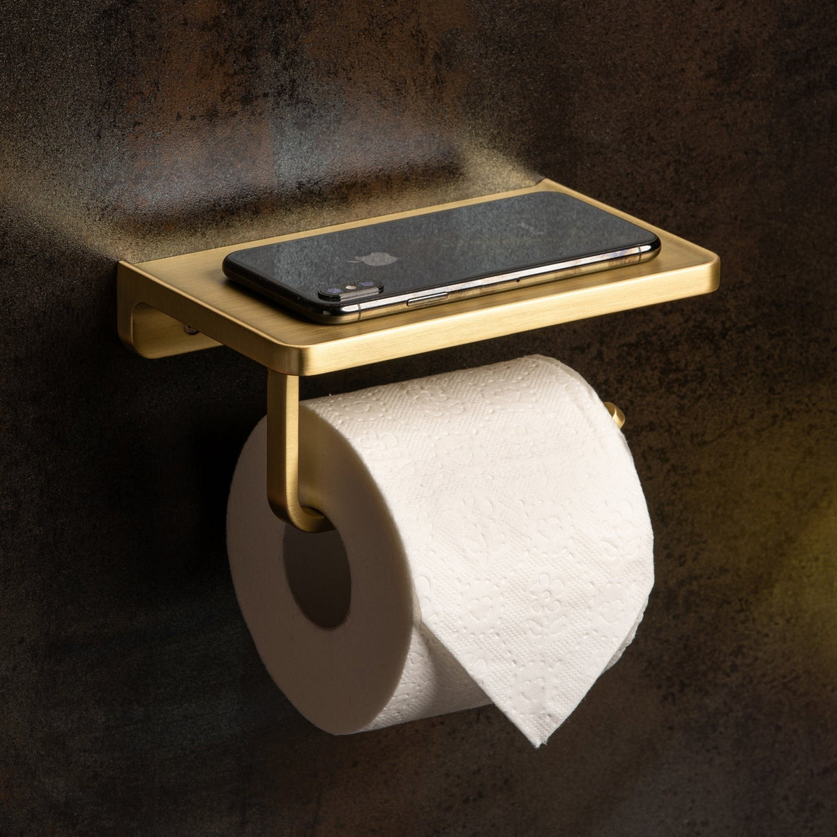 Toilet Roll Holder with Shelf