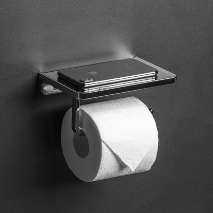 Toilet Roll Holder with Shelf