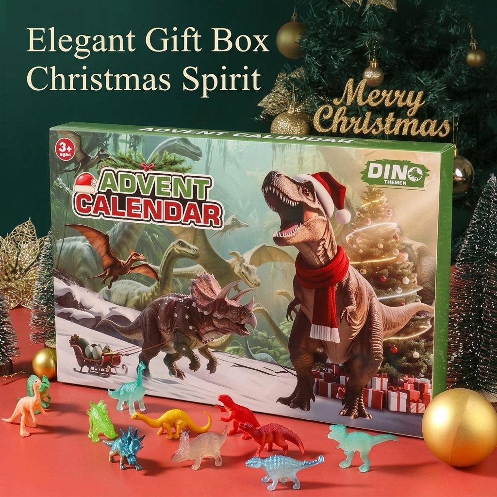 Dinosaur Advent Calendar – 24 mini dinosaur and fossil figures, some glow in the dark
