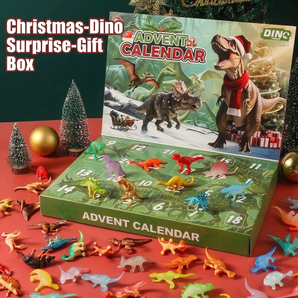 Dinosaur Advent Calendar – 24 mini dinosaur and fossil figures, some glow in the dark