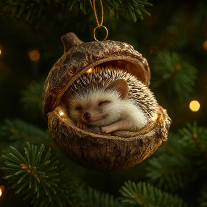 Woodland Animal Ornaments – acorn design, hand-painted details
